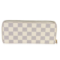 Rose Ballerine Damier Azur Canvas Clemence Wallet