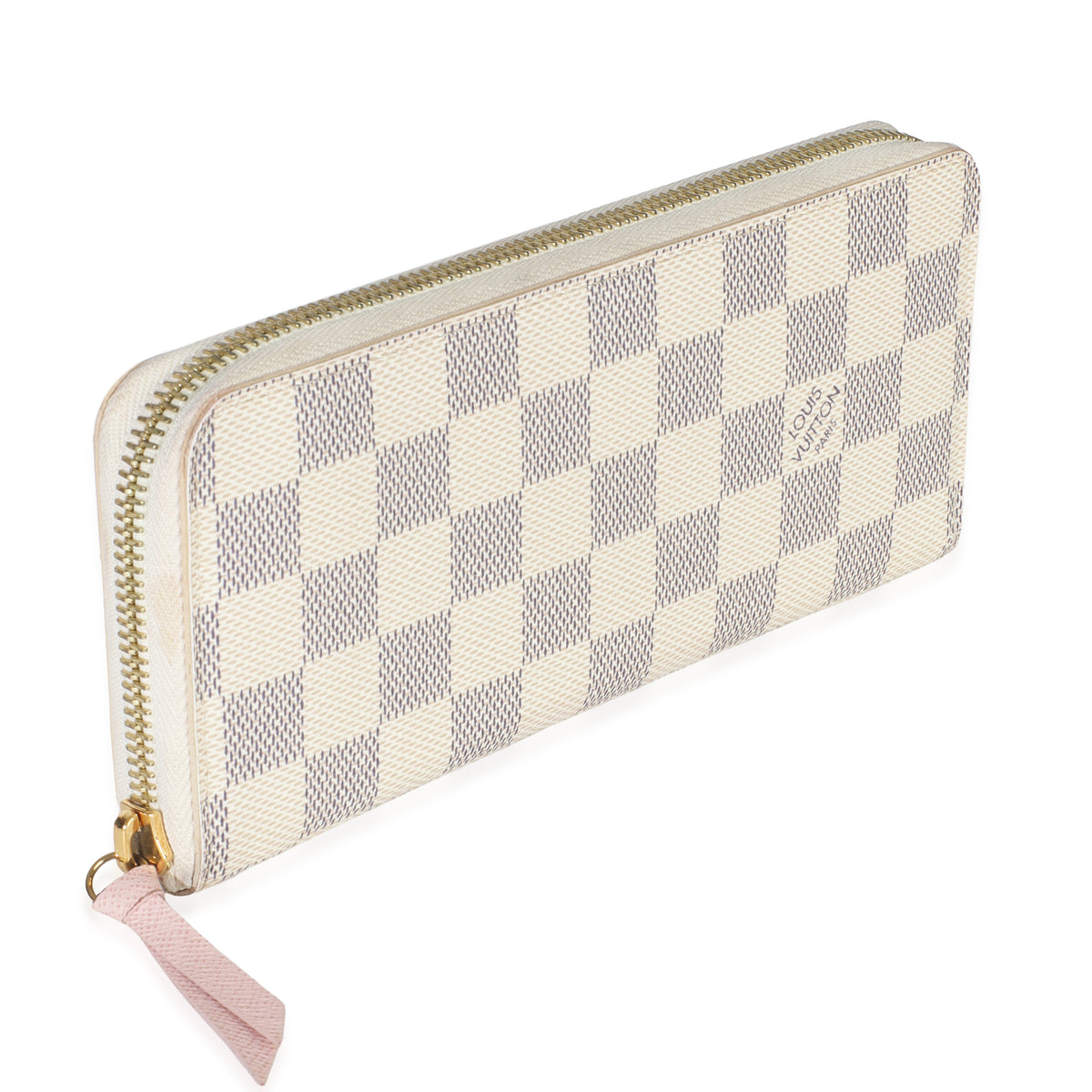 Rose Ballerine Damier Azur Canvas Clemence Wallet