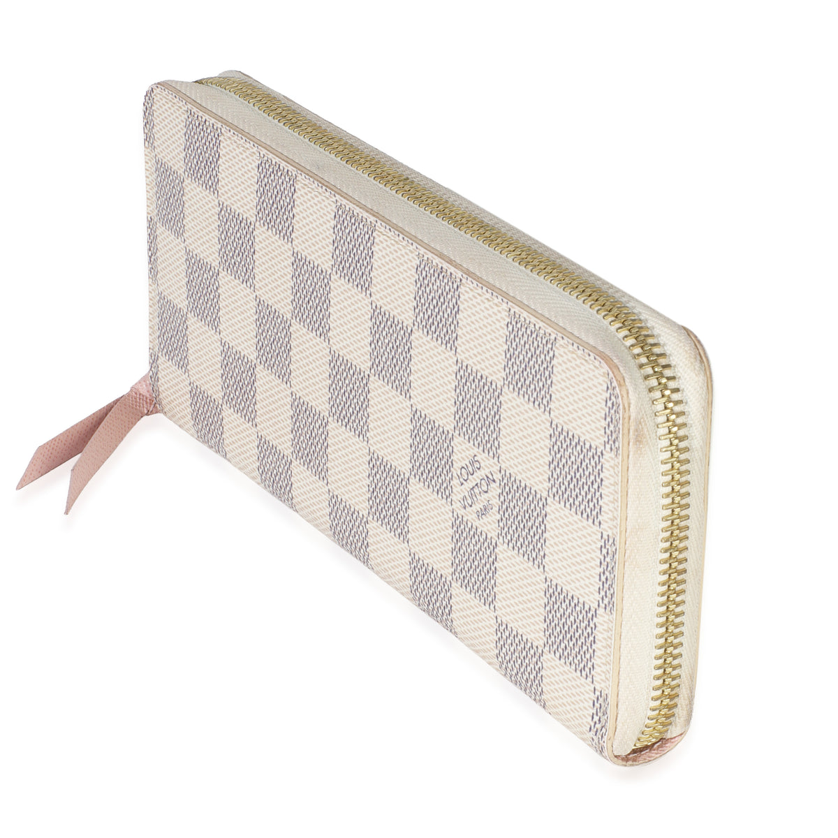 Rose Ballerine Damier Azur Canvas Clemence Wallet
