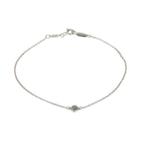 Sterling Silver Aquamarine Elsa Peretti Color By The Yard Bracelet