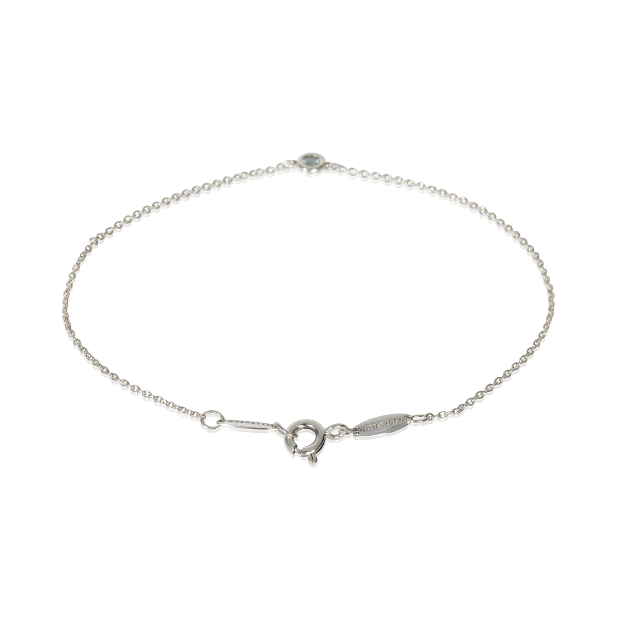 Sterling Silver Aquamarine Elsa Peretti Color By The Yard Bracelet