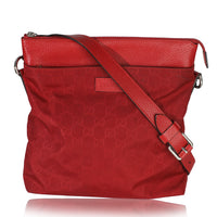 Vintage Red GG Nylon Flat Messenger Bag