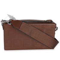 Fendi Brown FF Leather Baguette Soft Trunk Crossbody Handbag bv