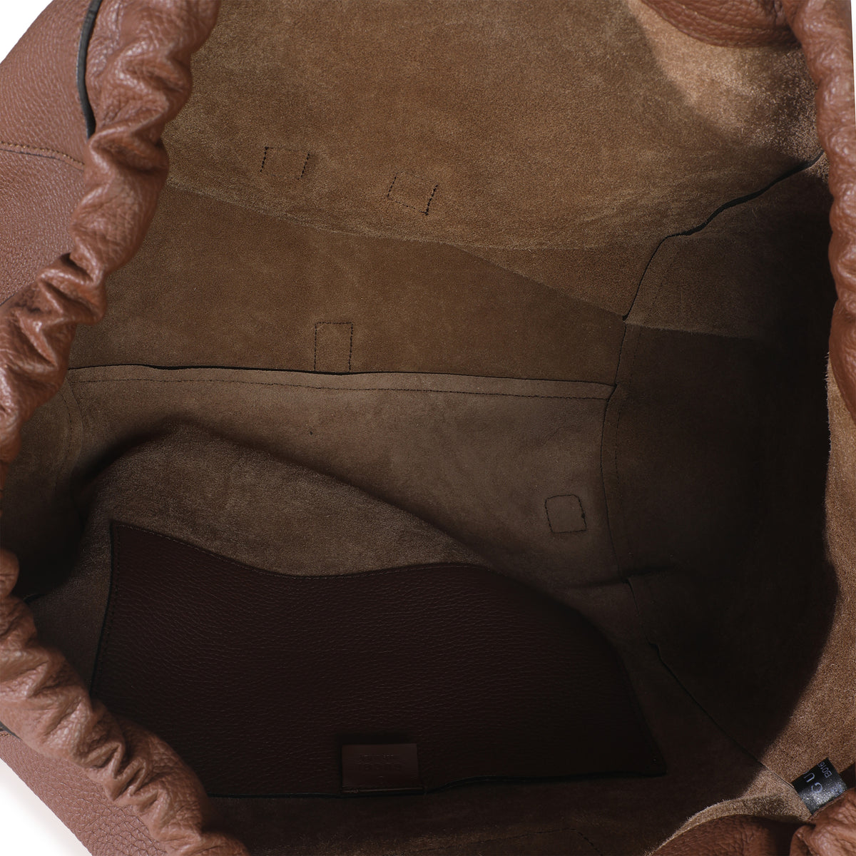 Gucci Brown Pebbled Leather Large Grand Prix Backpack Handbag av