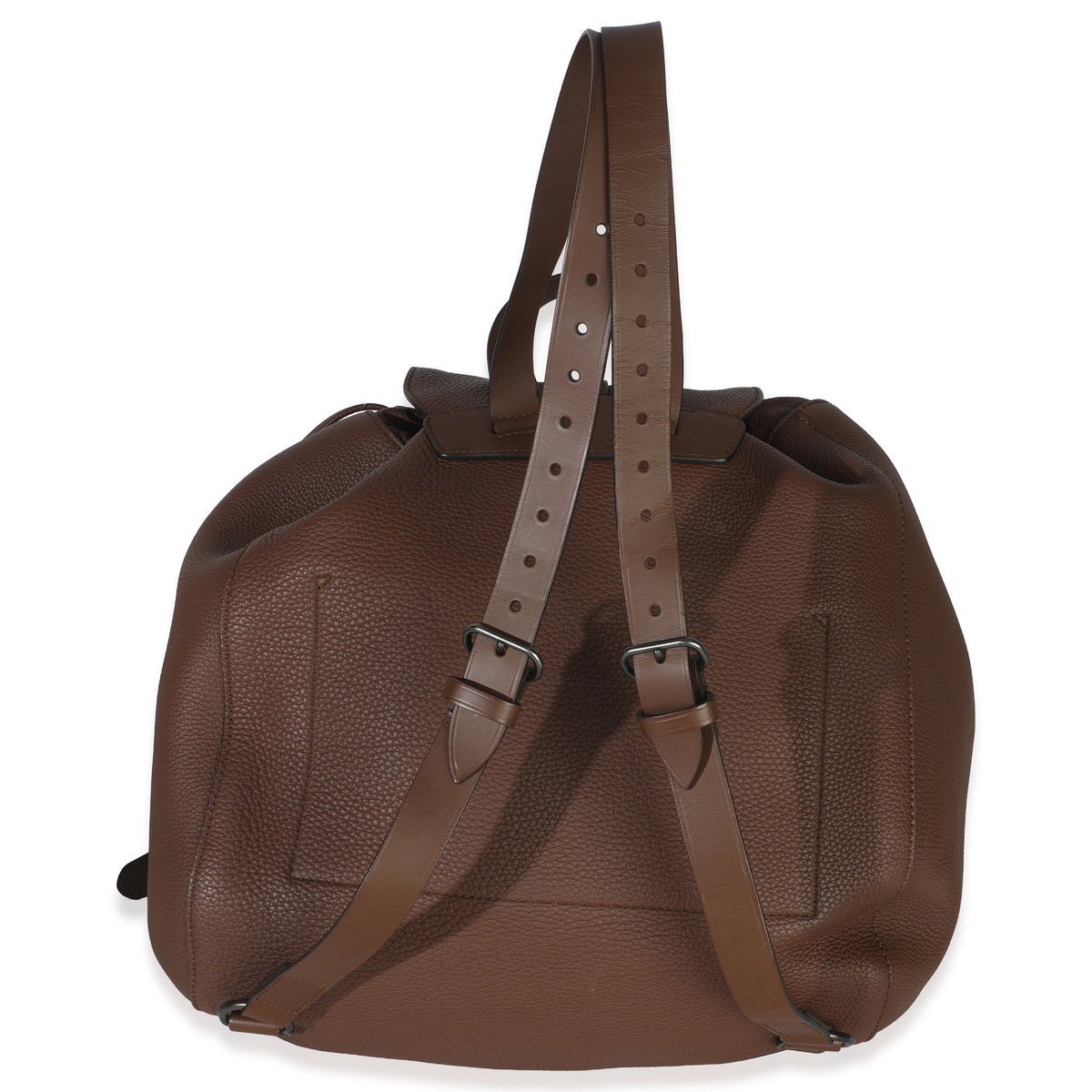 Gucci Brown Pebbled Leather Large Grand Prix Backpack Handbag bv