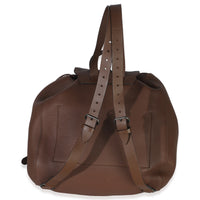 Gucci Brown Pebbled Leather Large Grand Prix Backpack Handbag bv