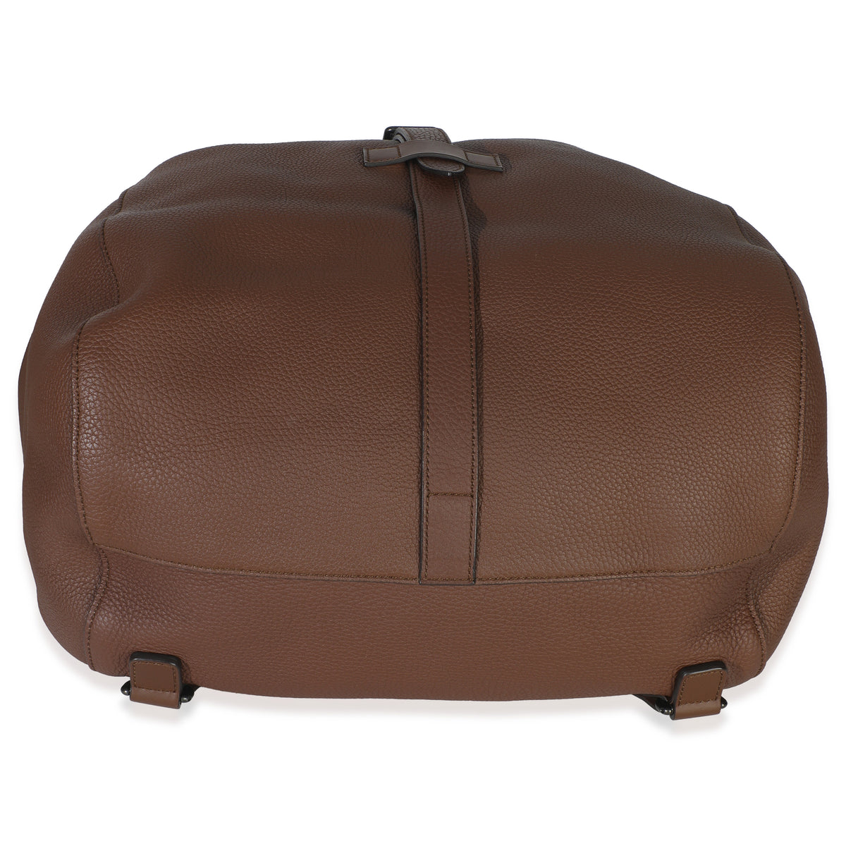 Gucci Brown Pebbled Leather Large Grand Prix Backpack Handbag stamp