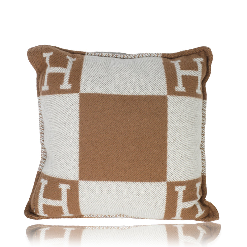 Ecru Camel Wool Cashmere Avalon Pillow S