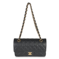 Chanel Black Quilted Caviar Small Classic Double Flap Bag Handbag av