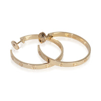 Yellow Gold  Large Model Love Hoop Earrings