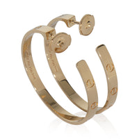 Yellow Gold  Large Model Love Hoop Earrings