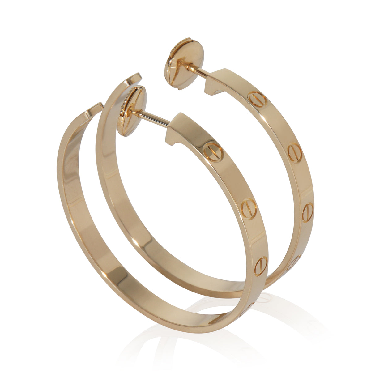 Yellow Gold  Large Model Love Hoop Earrings