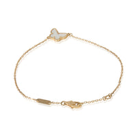 Yellow Gold Mother Of Pearl Sweet Butterflies Bracelet