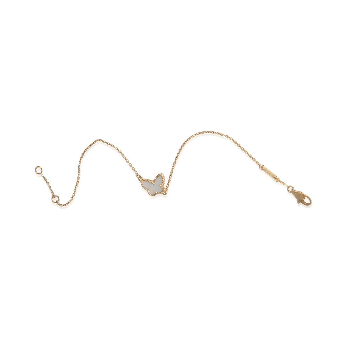 Yellow Gold Mother Of Pearl Sweet Butterflies Bracelet