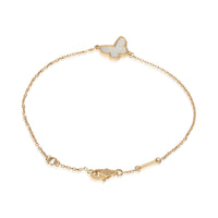 Yellow Gold Mother Of Pearl Sweet Butterflies Bracelet