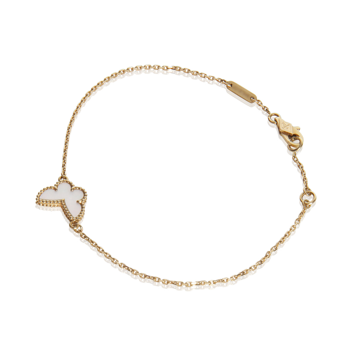Yellow Gold Mother Of Pearl Sweet Butterflies Bracelet