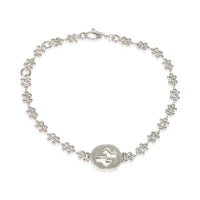 Sterling Silver  Small Interlocking G Cluster Bracelet