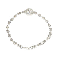 Sterling Silver  Small Interlocking G Cluster Bracelet
