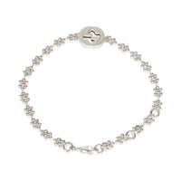 Sterling Silver  Small Interlocking G Cluster Bracelet