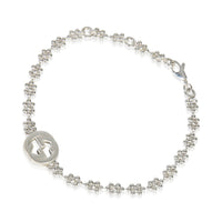 Sterling Silver  Small Interlocking G Cluster Bracelet