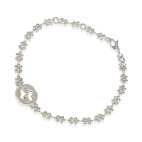 Sterling Silver  Small Interlocking G Cluster Bracelet