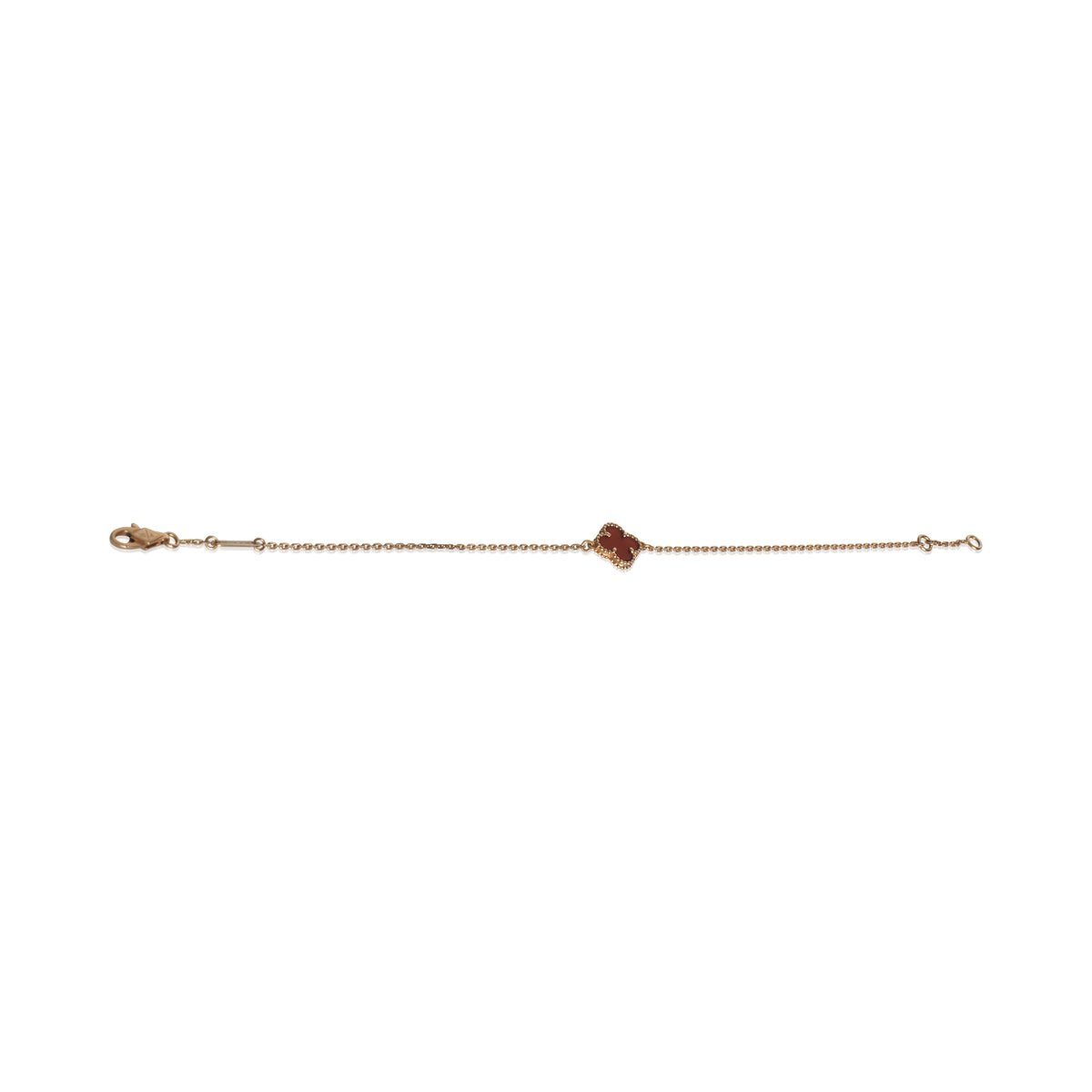 Rose Gold Carnelian Sweet Alhambra Bracelet