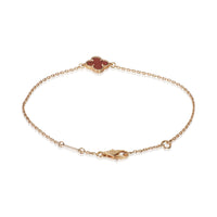Rose Gold Carnelian Sweet Alhambra Bracelet