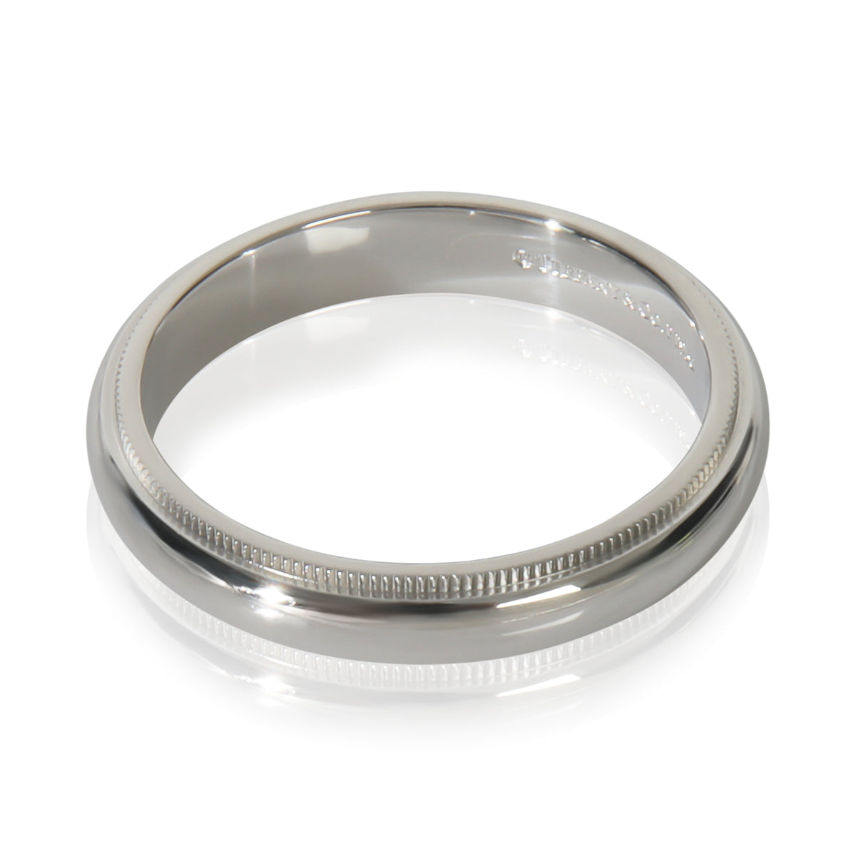 Platinum  Tiffany Together 4mm Milgrain Band