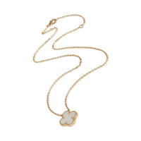Yellow Gold Mother Of Pearl Vintage Alhambra Pendant