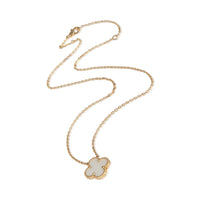 Yellow Gold Mother Of Pearl Vintage Alhambra Pendant