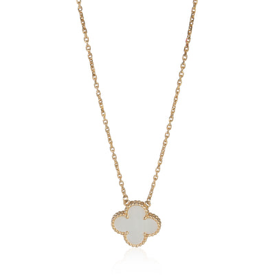 Yellow Gold Mother Of Pearl Vintage Alhambra Pendant