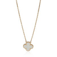 Yellow Gold Mother Of Pearl Vintage Alhambra Pendant