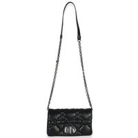 Christian Dior Black Puffy Calfskin Macrocannage Mini Caro Bag Handbag av