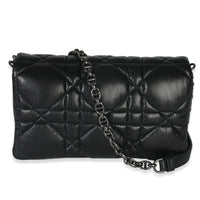 Christian Dior Black Puffy Calfskin Macrocannage Mini Caro Bag Handbag bv