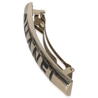 Chanel 25A Gold Metal Enamel Logo Hair Clip pv