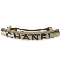 Chanel 25A Gold Metal Enamel Logo Hair Clip sv