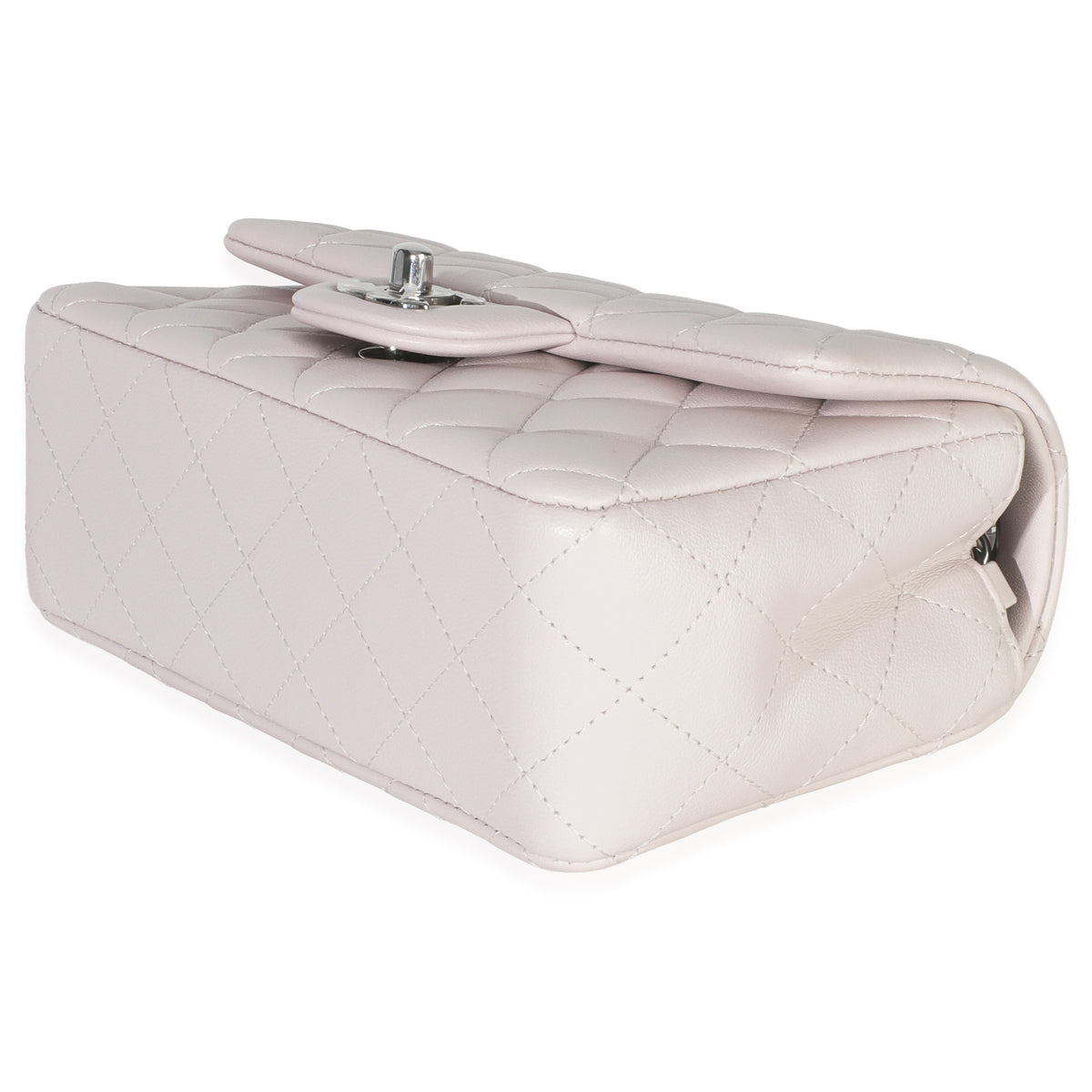 Chanel Violet Clair Quilted Lambskin Rectangle Mini Flap Handbag box