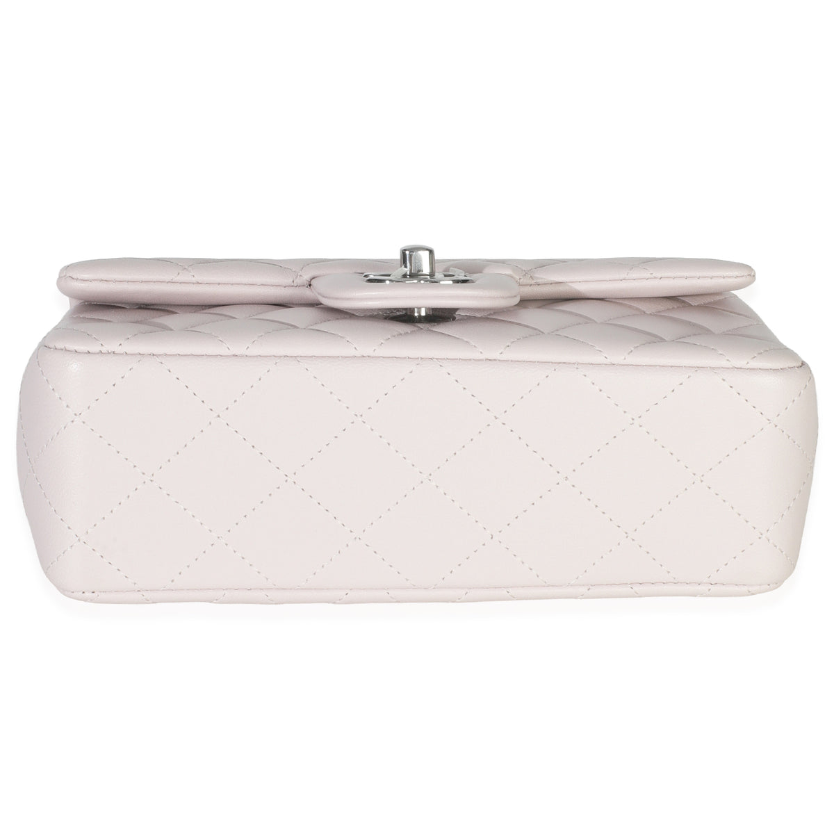 Chanel Violet Clair Quilted Lambskin Rectangle Mini Flap Handbag stamp