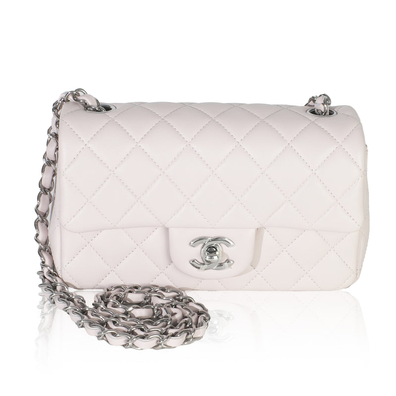 Violet Clair Quilted Lambskin Rectangle Mini Flap