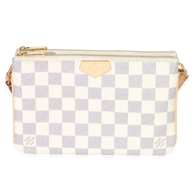 Damier Azur Canvas Double Zip Pochette