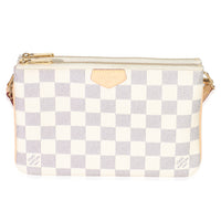 Damier Azur Canvas Double Zip Pochette