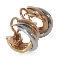 3-Tone Gold  Classic Trinity Hoop Earrings