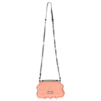 Fendi Black Pink Leather Wave Double Micro Baguette Handbag av
