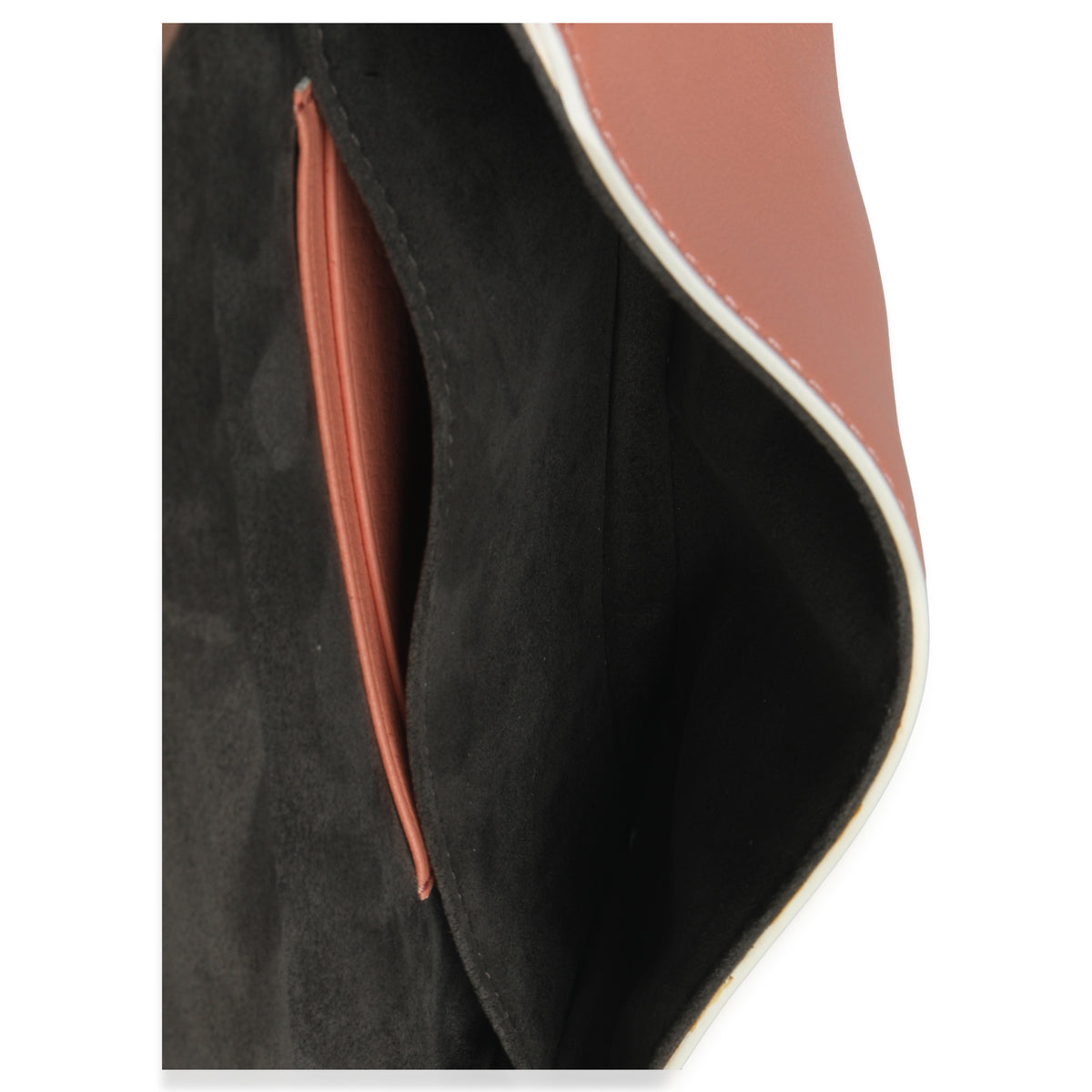 Black Pink Leather Wave Double Micro Baguette
