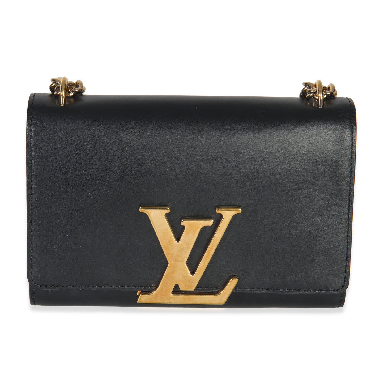 Black Calfskin Louise Clutch MM