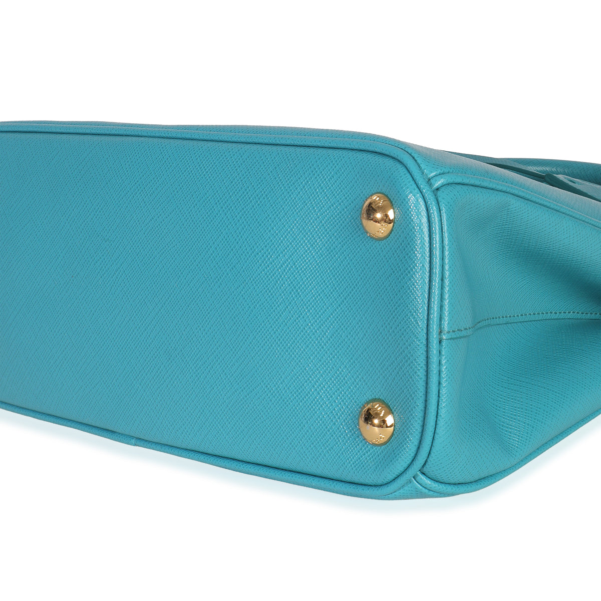 Turchese Saffiano Galleria Small Double Zip Tote