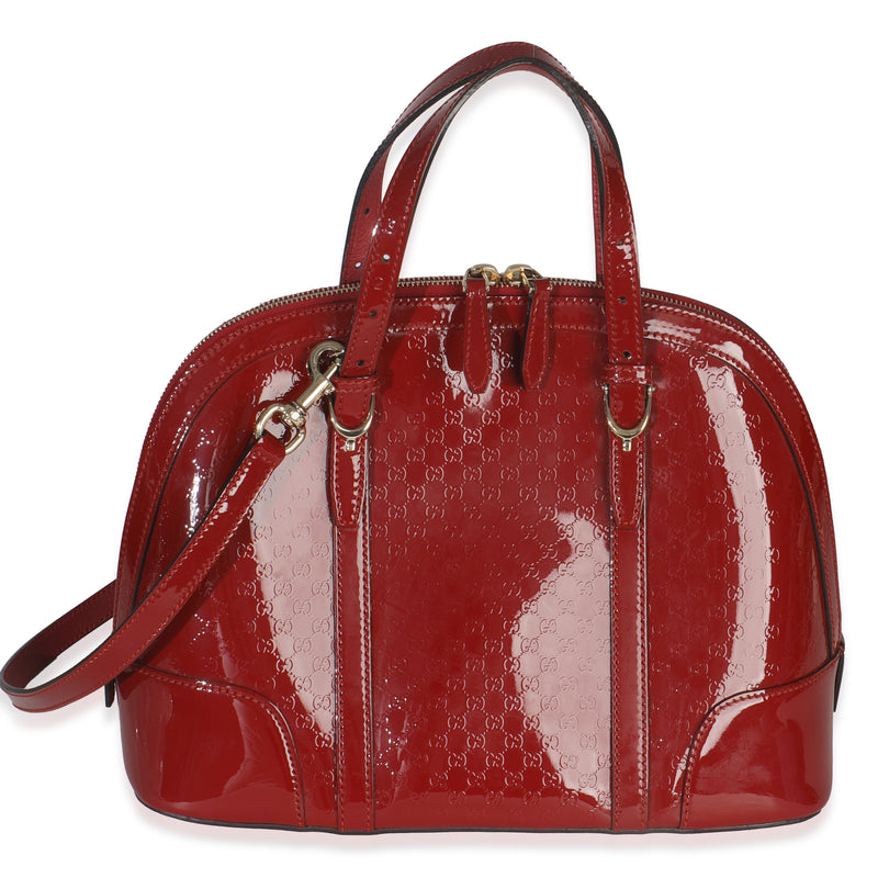 Red Microguccissima Patent Small Nice Top Handle