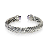 Sterling Silver Amethyst and Diamond Waverly Cuff Bracelet