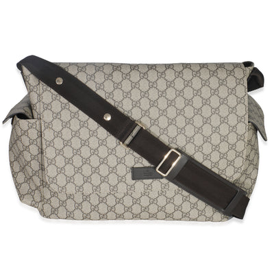 Beige GG Supreme Canvas Diaper Bag