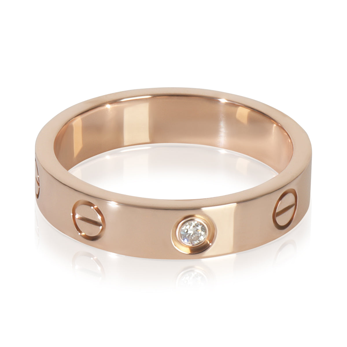 Rose Gold Diamond Small Model Love Ring